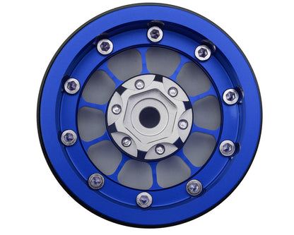 Treal Hobby Type A 1.9'' Spoked Beadlock Wheels (Blue) (2)