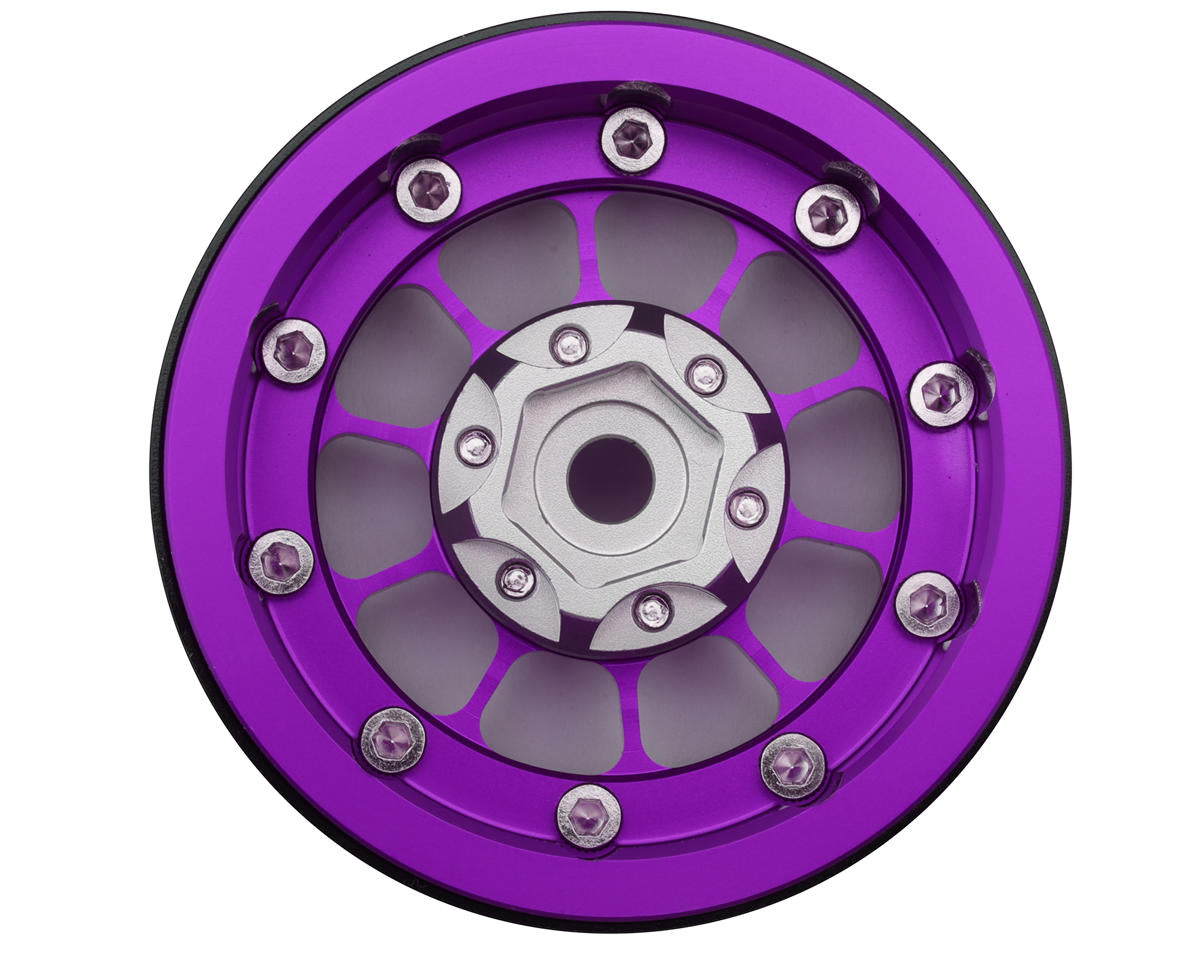Treal Hobby Type A 1.9'' Spoked Beadlock Wheels (Purple) (2)