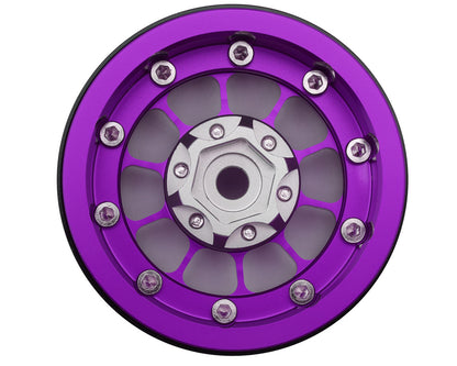Treal Hobby Type A 1.9'' Spoked Beadlock Wheels (Purple) (2)