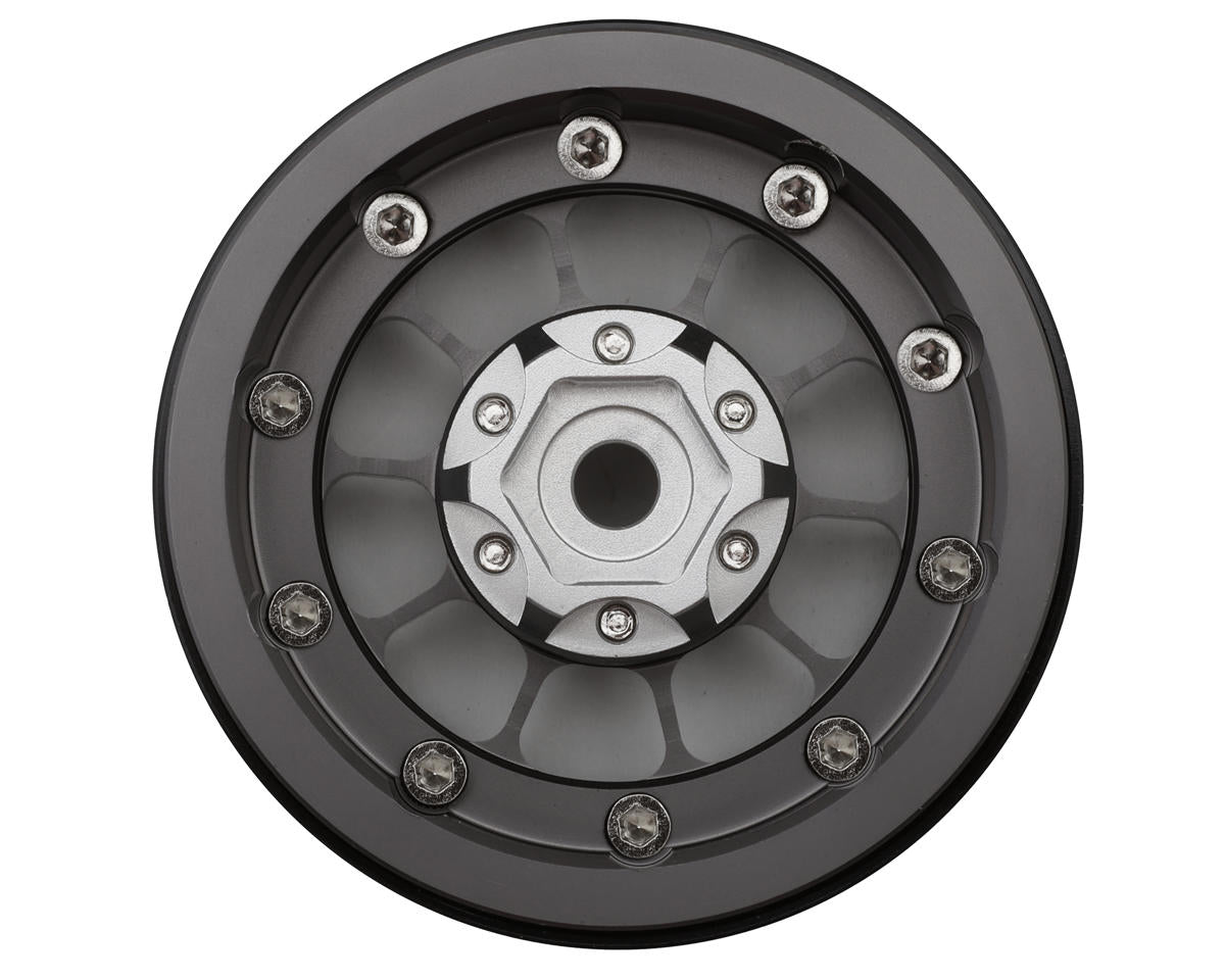 Treal Hobby Type A 1.9'' Spoked Beadlock Wheels (Titanium) (2)