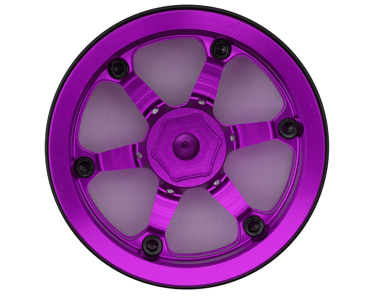 Treal Hobby Type 4P 1.9" 6-Spoke Beadlock Wheels (Purple) (4)