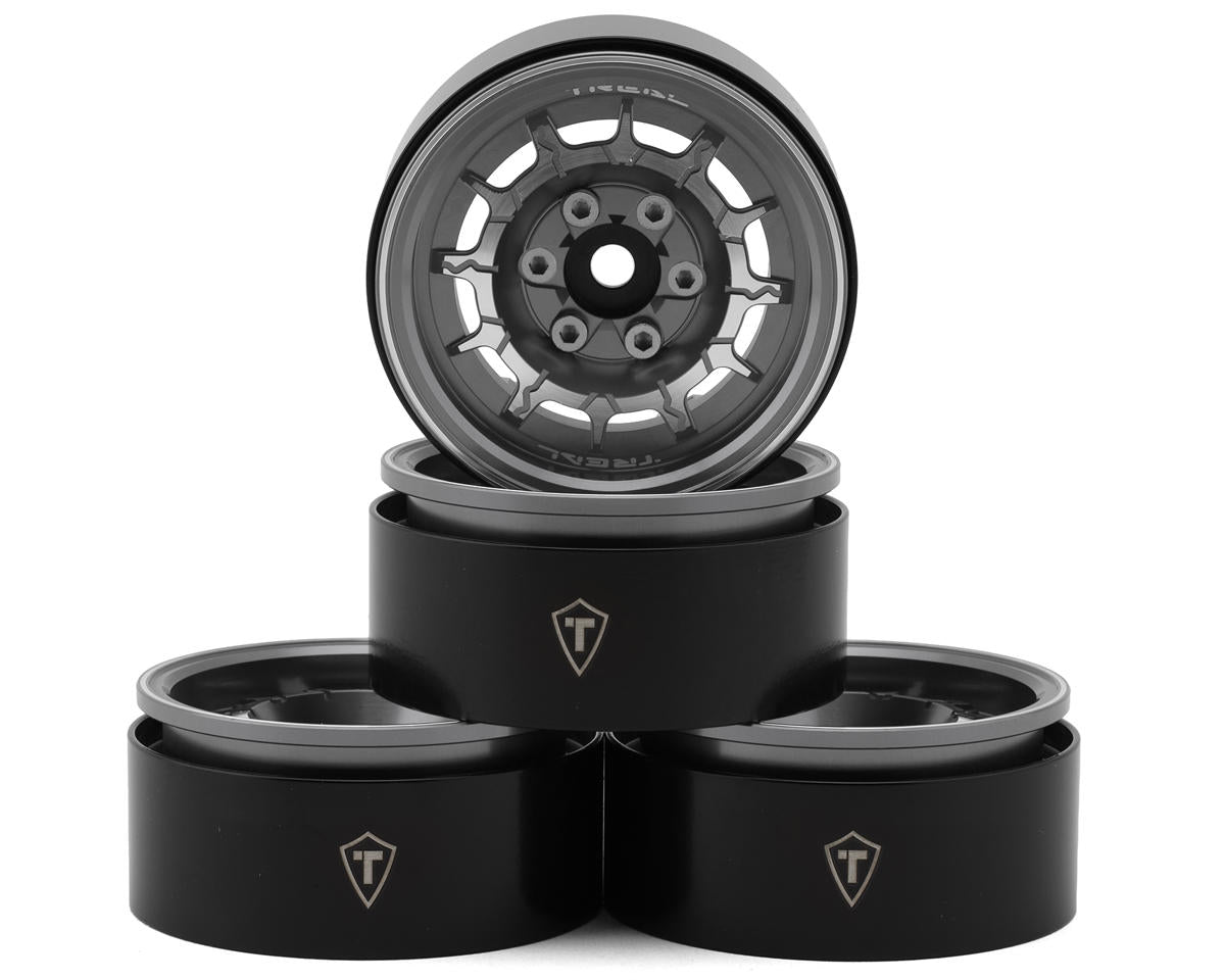 Treal Hobby 1.9" Type-M Aluminum Crawler Beadlock Wheels (Titanium)
