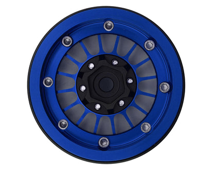 Treal Hobby 1.9" Type-J Multi-Spoke Aluminum Crawler Beadlock Wheels (Blue)
