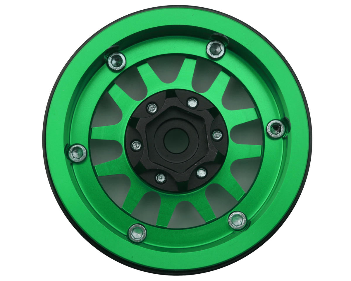 Treal Hobby Type L 1.9" V-Spoke Beadlock Wheels (Green) (4)