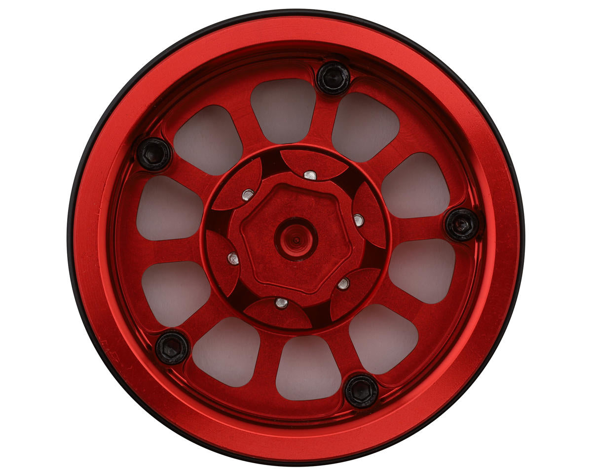 Treal Hobby 1.9" Type C Multi-Spoke Aluminum Crawler Beadlock Wheels (Red)