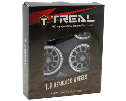 Treal Hobby 1.9" Type C Multi-Spoke Aluminum Crawler Beadlock Wheels (Titanium)
