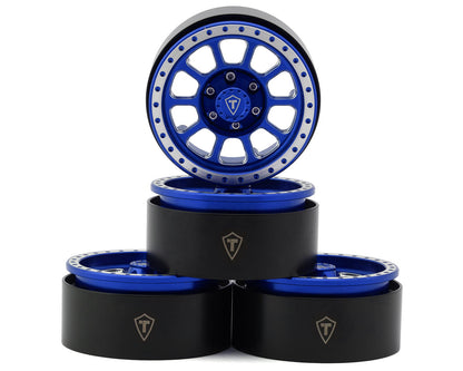 Treal Hobby 1.9" Type C Multi-Spoke Aluminum Crawler Beadlock Wheels (Blue)
