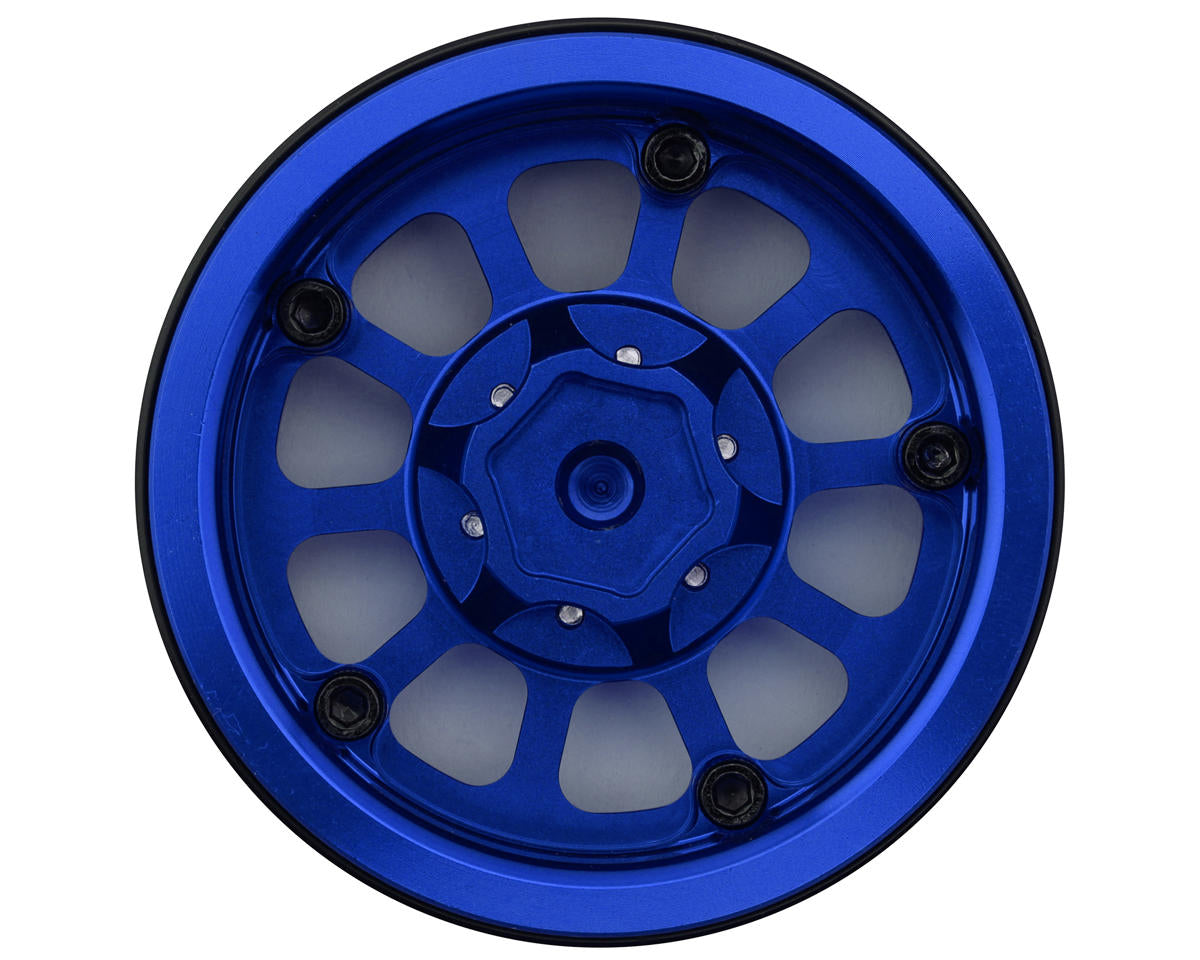 Treal Hobby 1.9" Type C Multi-Spoke Aluminum Crawler Beadlock Wheels (Blue)