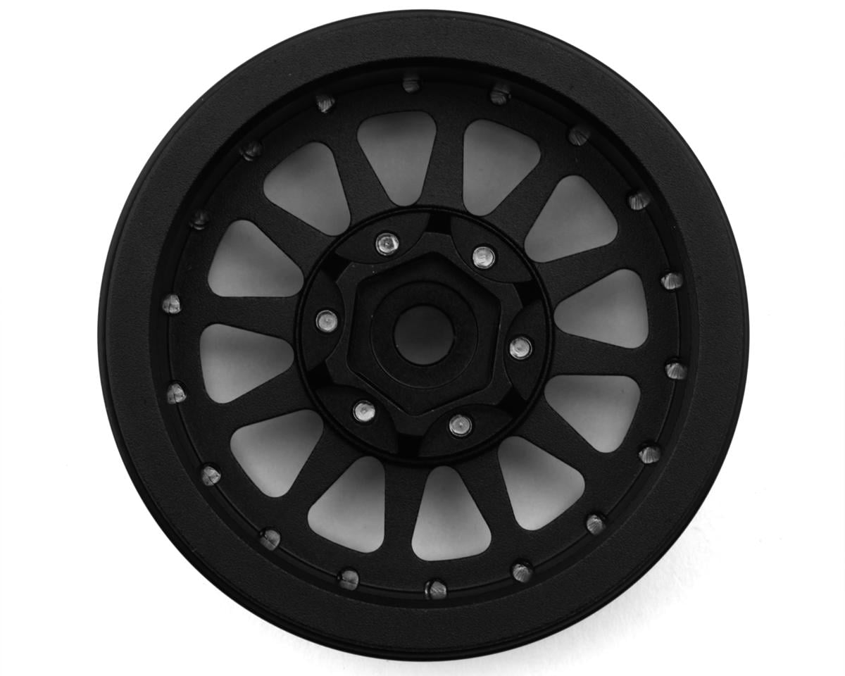 Treal Hobby Type D 1.9" 12-Spoke Beadlock Wheels (Black/Red) (4)