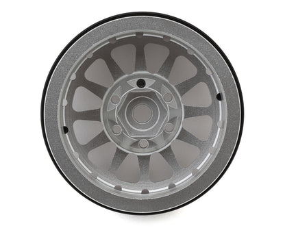 Treal Hobby Type D 1.9" 12-Spoke Beadlock Wheels (Silver/Black) (4)