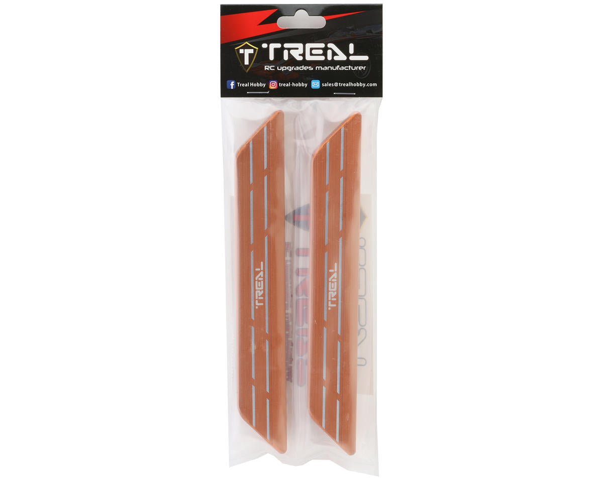 Treal Hobby Aluminum Side Rail Step Plates for Traxxas XRT (Orange) (2)