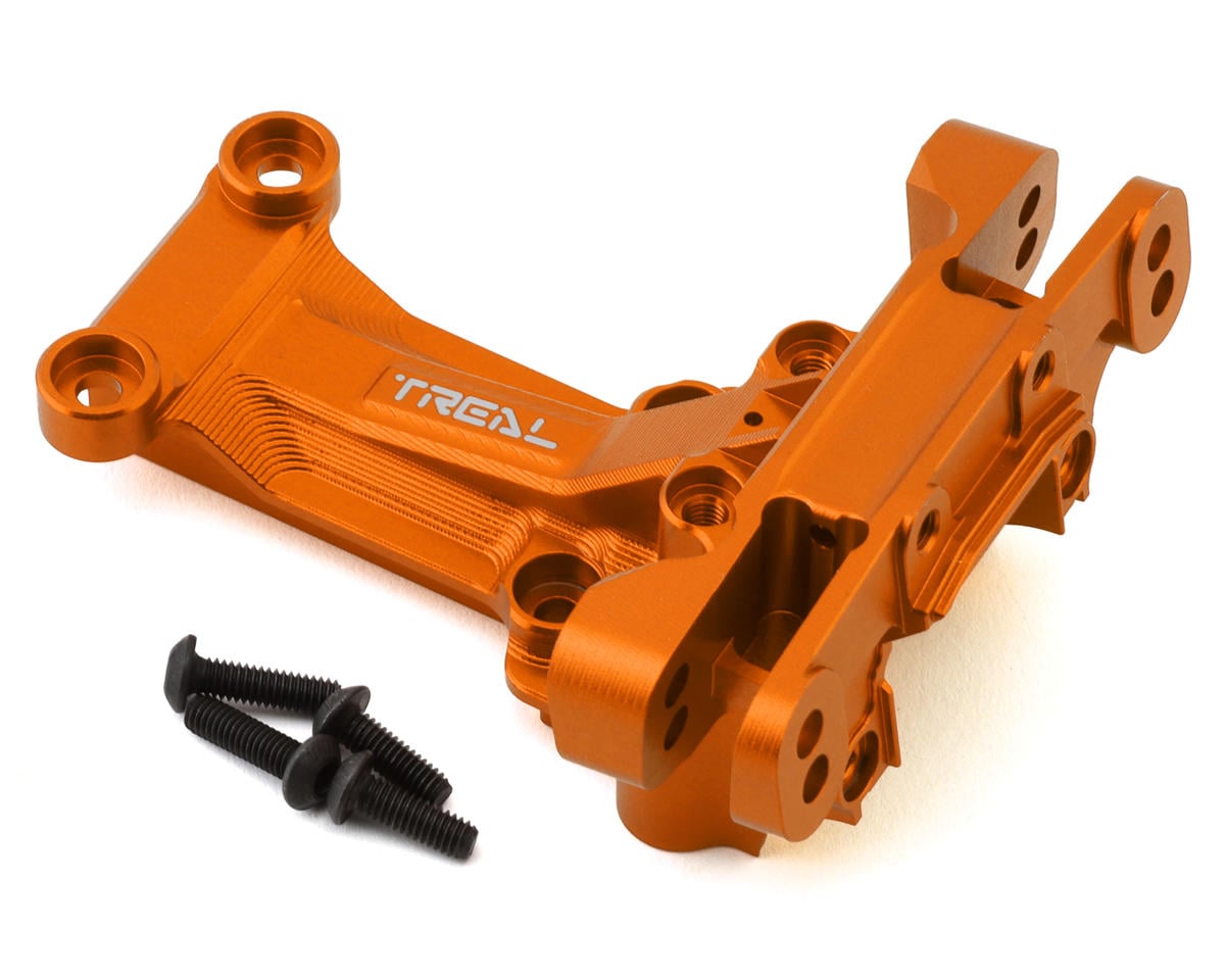 Treal Hobby Aluminum Front Upper Bulkhead for Traxxas XRT/X-Maxx (Orange)