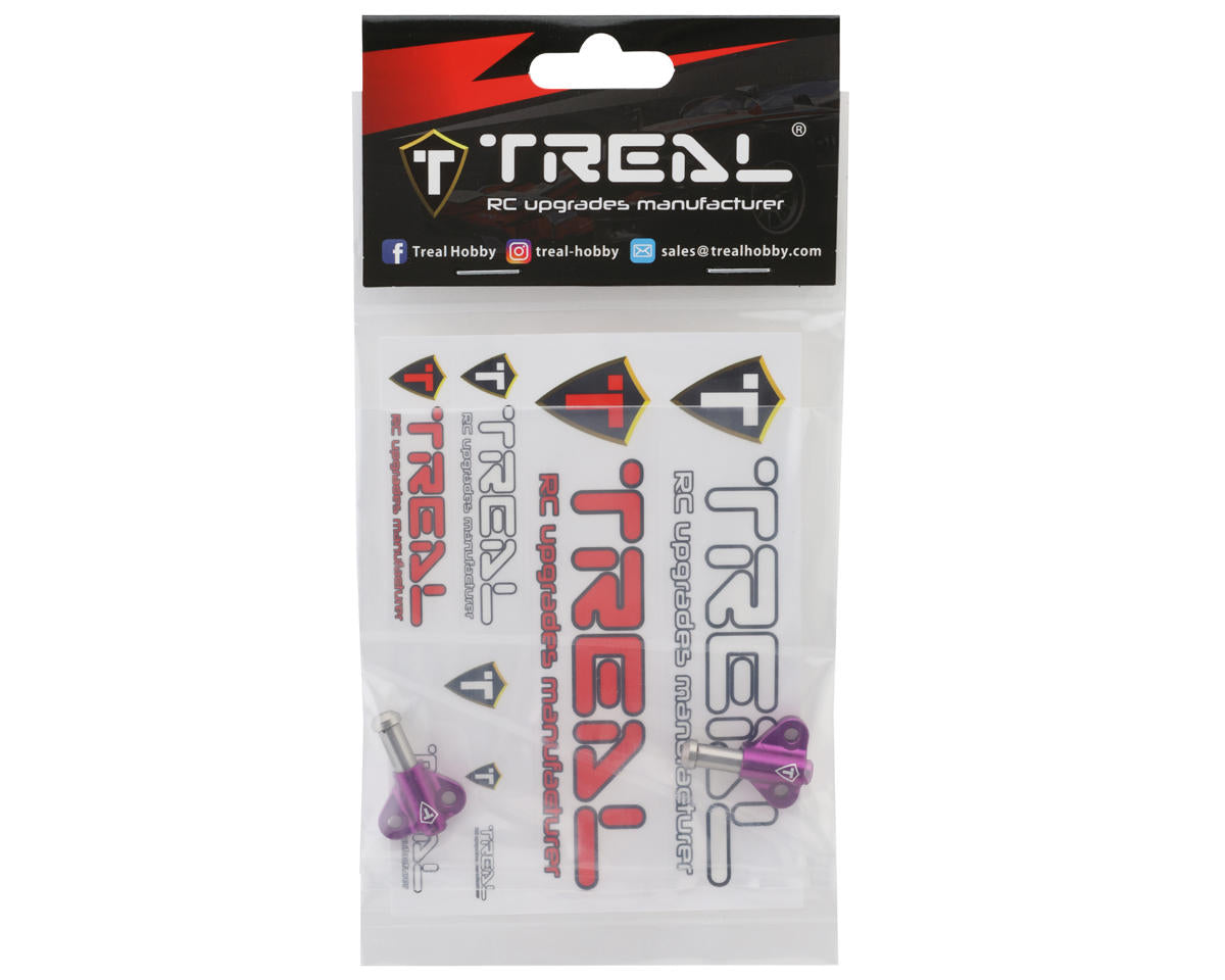 Treal Hobby H10 Optic Aluminum Functional Bump Stops (Purple) (2)