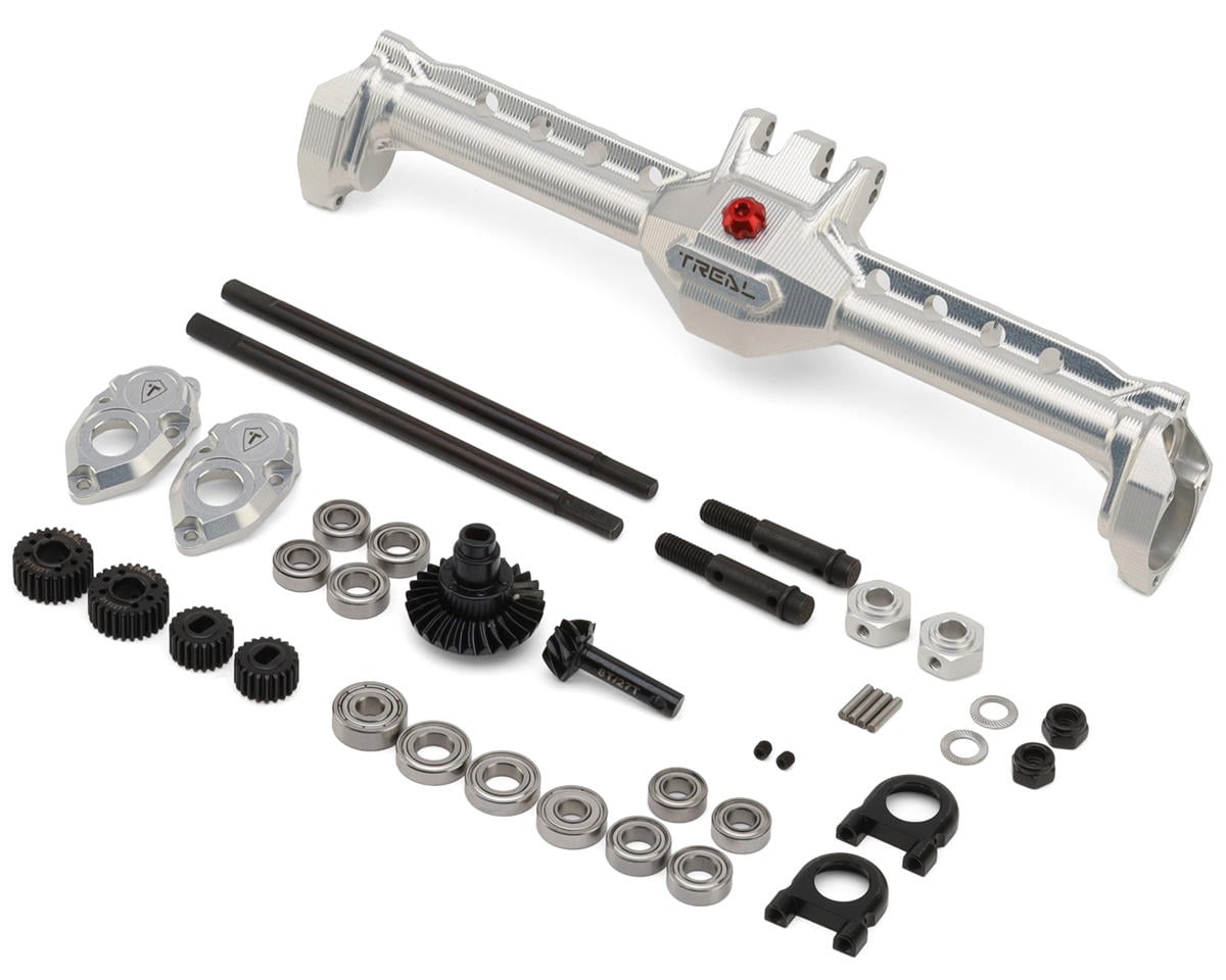 Treal Hobby Vanquish H10 Optic 7075 Aluminum Rear Portal Axle Kit (Silver)