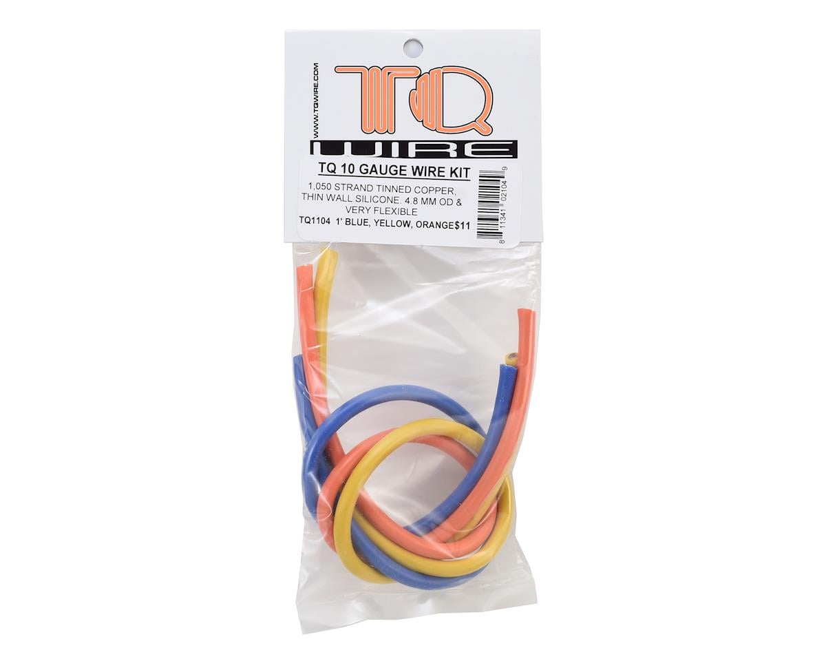 TQ Wire Silicone Wire Kit (Blue, Yellow & Orange) (1' Each) (10AWG)