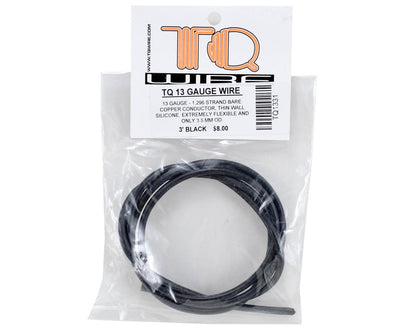 TQ Wire Silicone Wire (Black) (3') (13AWG)