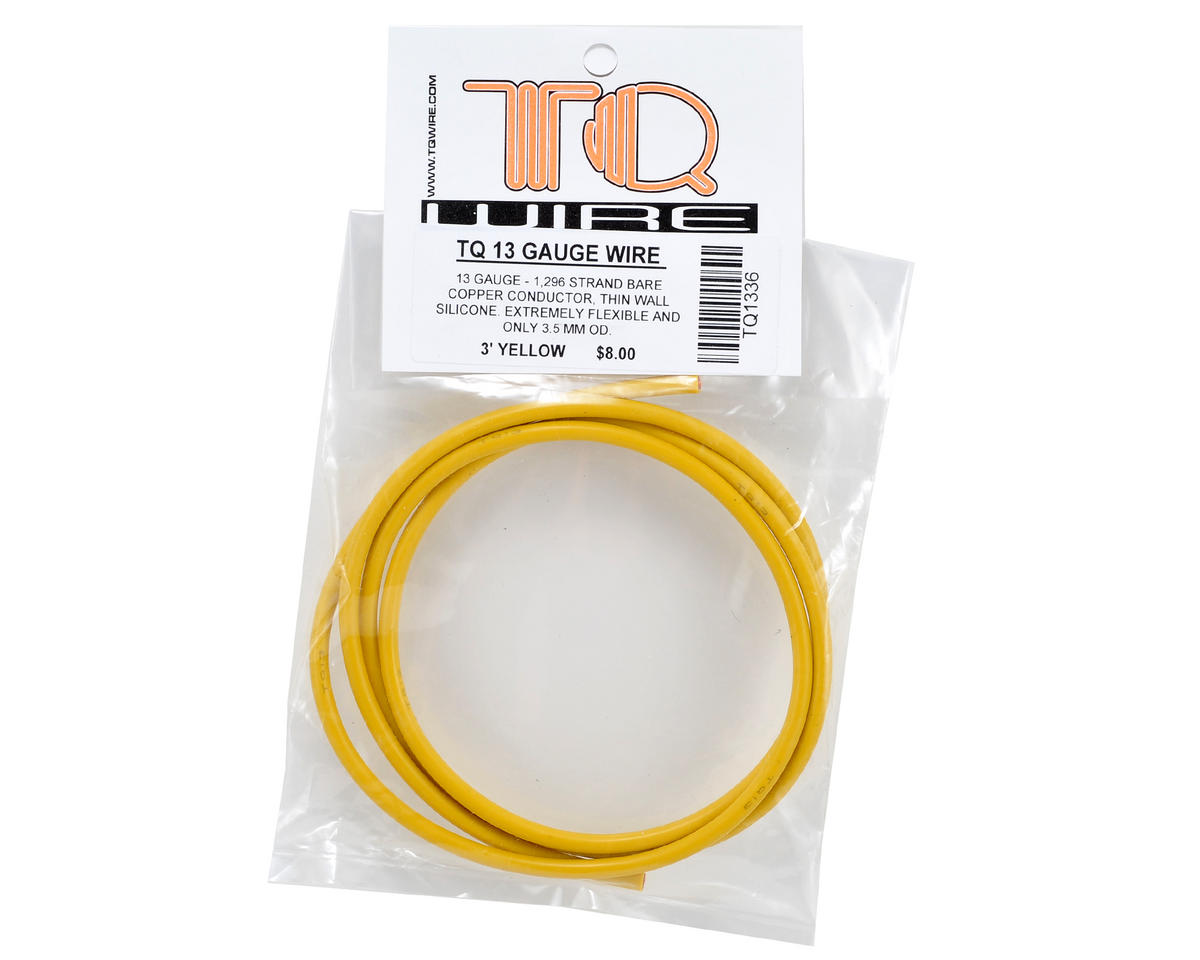TQ Wire Silicone Wire (Yellow) (3') (13AWG)