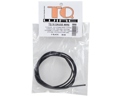 TQ Wire Silicone Wire (Black) (3') (16AWG)
