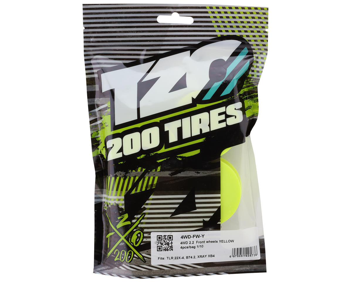 TZO Tires 4WD 2.2" Front Wheels (Yellow) (4)