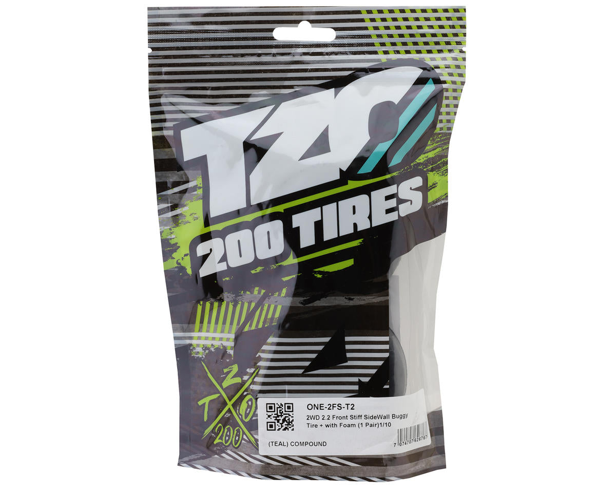 TZO Tires One 2FS 2.2" 2WD Front 1/10 Slick Buggy Tires (2) (Stiff Sidewall)