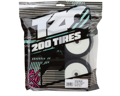 TZO Tires 101 1/8 Buggy Pre-Glued Tire Set (White) (4) (Medium)