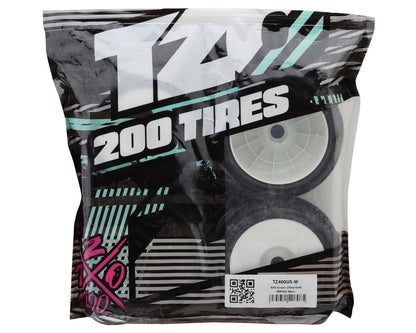 TZO Tires 400 1/8 Buggy Pre-Glued Tire Set (White) (4) (Ultra Soft)