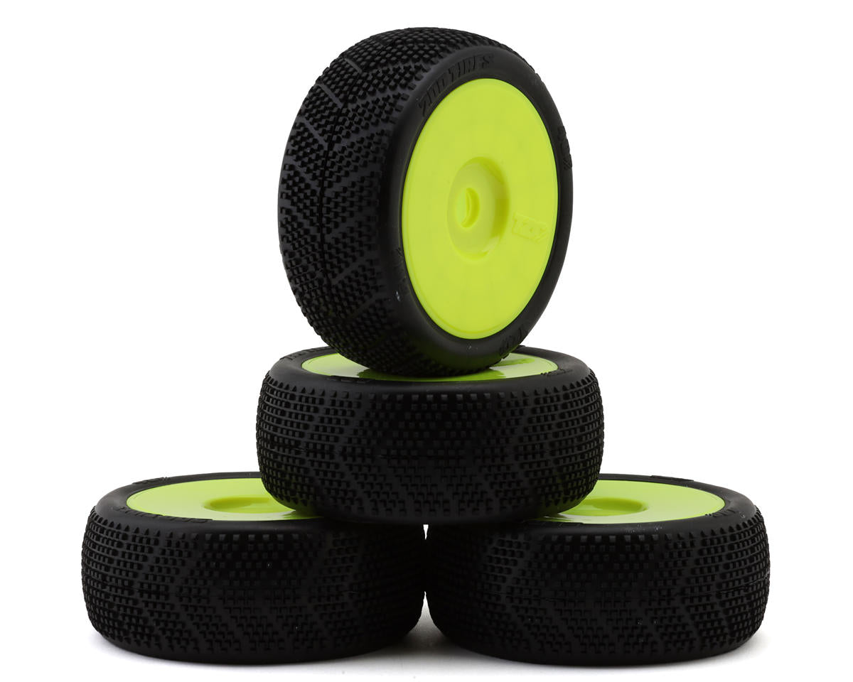 TZO Tires 400 1/8 Buggy Pre-Glued Tire Set (Yellow) (4) (Ultra Soft)