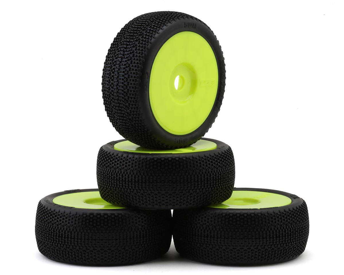 TZO Tires 500 1/8 Buggy Pre-Glued Tire Set (Yellow) (4) (Soft)