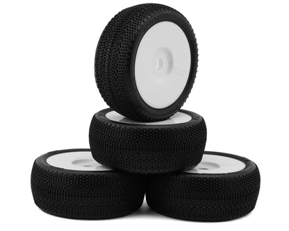 TZO Tires 500 1/8 Buggy Pre-Glued Tire Set (White) (4) (Soft - Long Wear)
