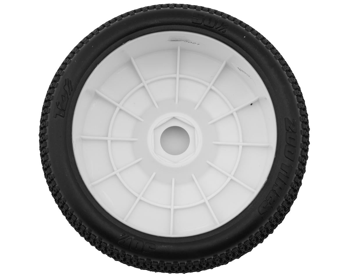 TZO Tires 500 1/8 Buggy Pre-Glued Tire Set (White) (4) (Soft - Long Wear)