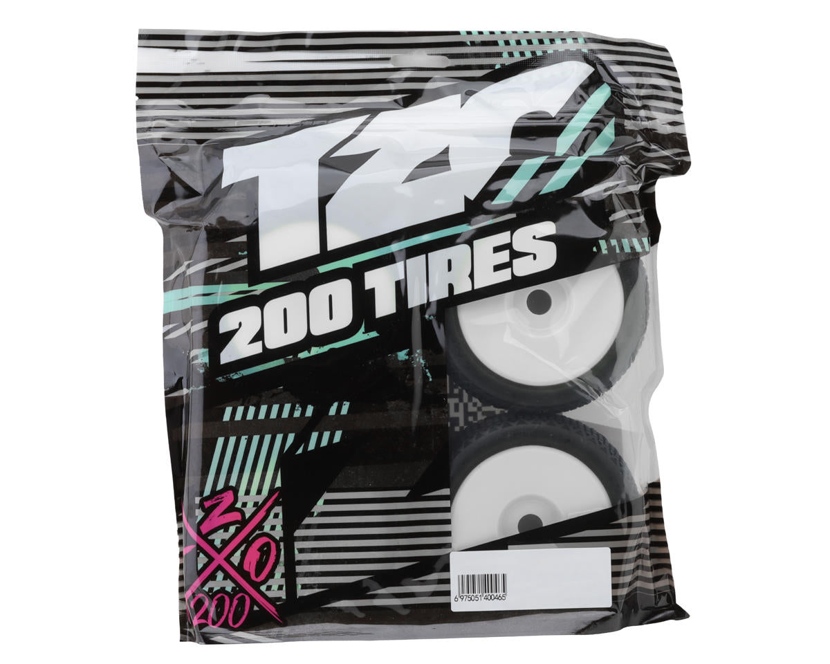 TZO Tires 601 1/8 Buggy Pre-Glued Tire Set (White) (4) (Medium)