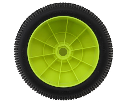 TZO Tires 202 1/8 Truggy Pre-Glued Tire Set (Yellow) (2) (Supreme Clay)
