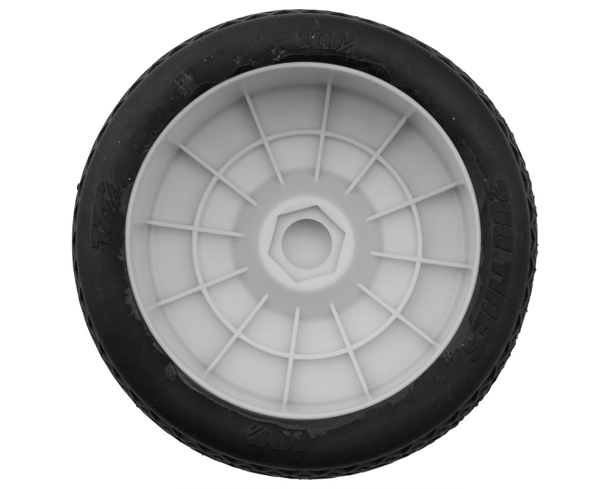 TZO Tires 100 1/8 Buggy Pre-Glued Tires (White) (4) (Supreme Clay)