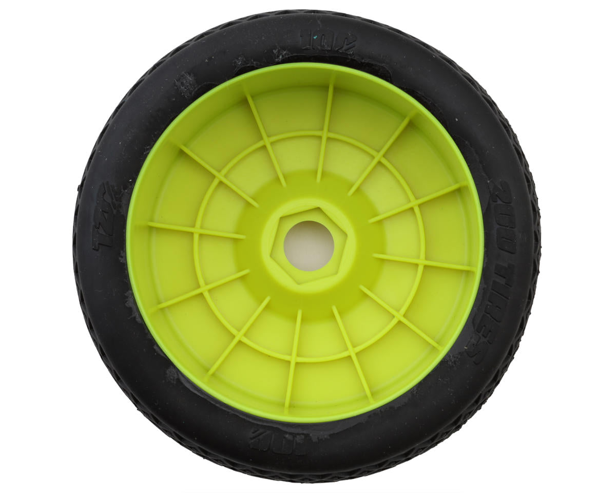 TZO Tires 100 1/8 Buggy Pre-Glued Tires (Yellow) (4) (Supreme Clay)