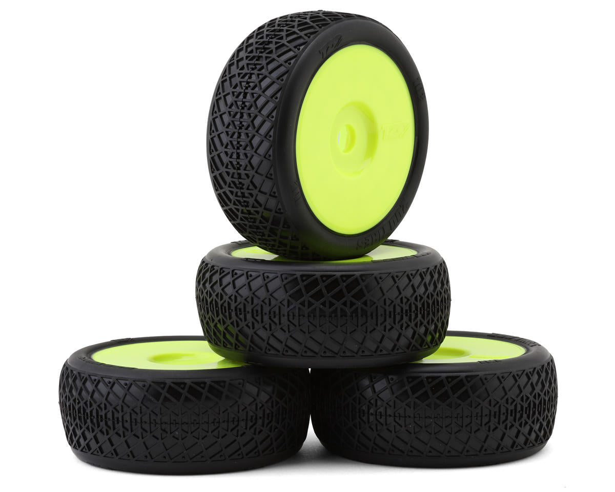 TZO Tires 101 1/8 Buggy Non-Glued Tire Set (Yellow) (4) (Super Clay)
