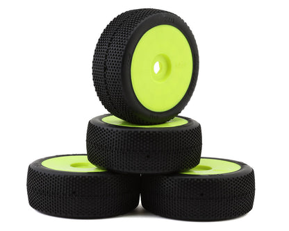 TZO Tires 201 1/8 Buggy Non-Glued Tire Set (Yellow) (4) (Ultra Clay)