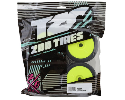 TZO Tires 201 1/8 Buggy Non-Glued Tire Set (Yellow) (4) (Ultra Clay)