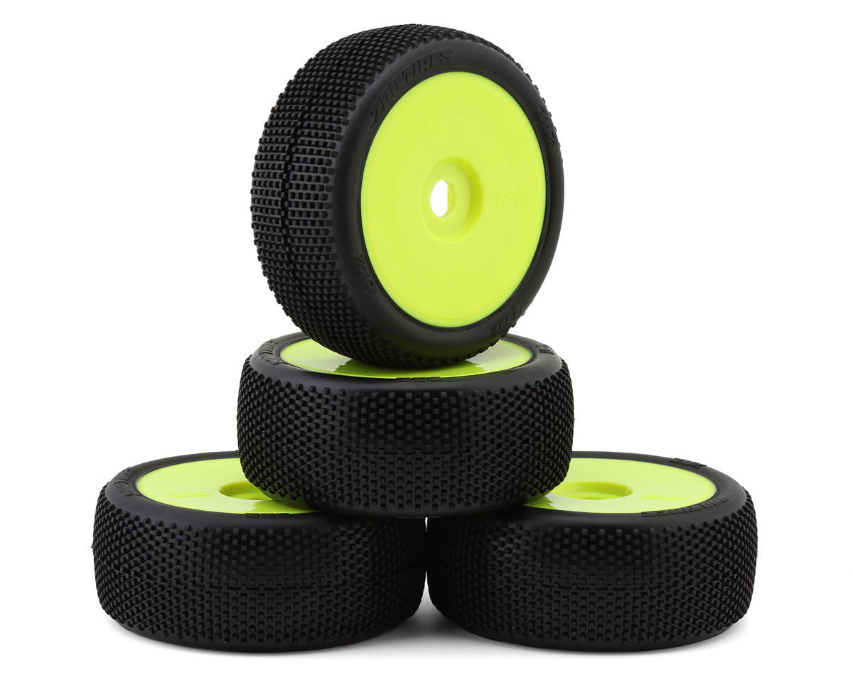 TZO Tires 202 1/8 Buggy Non-Glued Tire Set (Yellow) (4) (Super Clay)