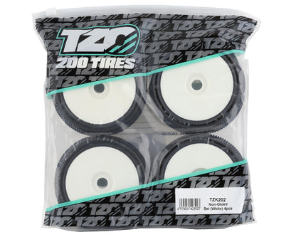 TZO Tires 202 1/8 Buggy Non-Glued Tire Set (White) (4) (Ultra Clay)