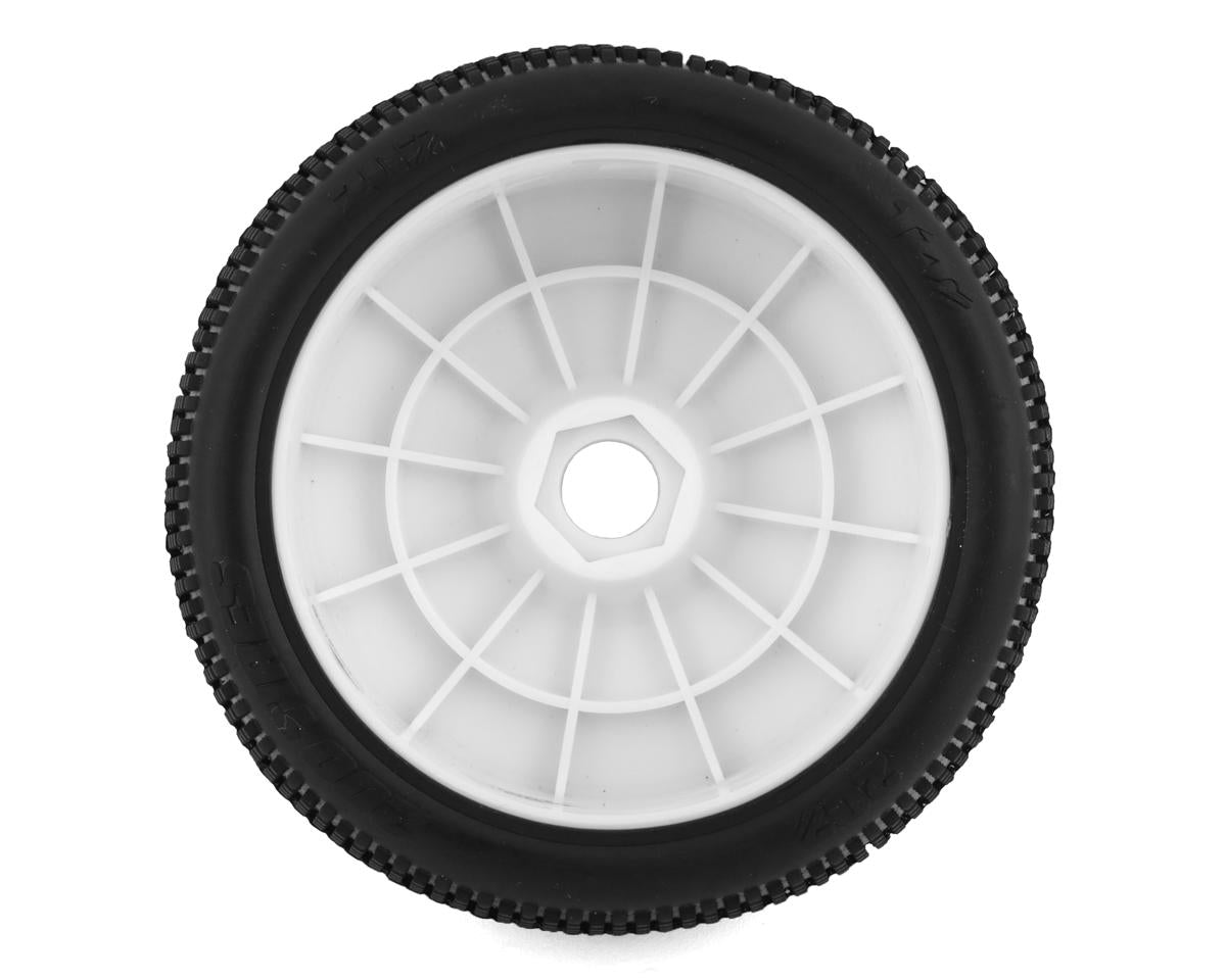 TZO Tires 202 1/8 Buggy Pre-Glued Tire Set (White) (4) (Ultra Clay)