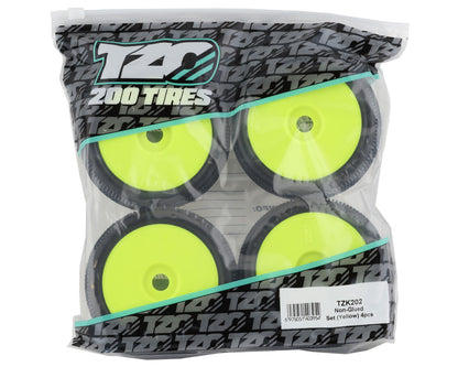 TZO Tires 202 1/8 Buggy Non-Glued Tire Set (Yellow) (4) (Ultra Clay)