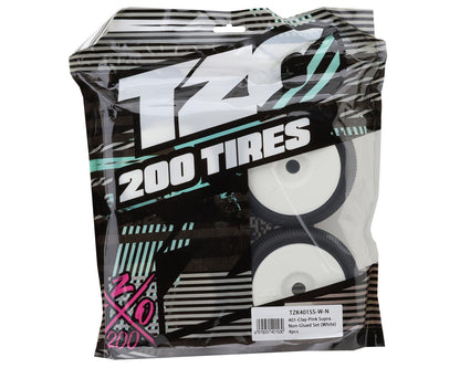 TZO Tires 401 1/8 Buggy Non-Glued Tire Set (White) (4) (Super Clay)