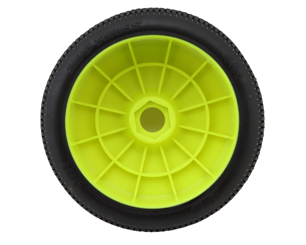 TZO Tires 401 1/8 Buggy Pre-Glued Tire Set (Yellow) (4) (Super Clay)