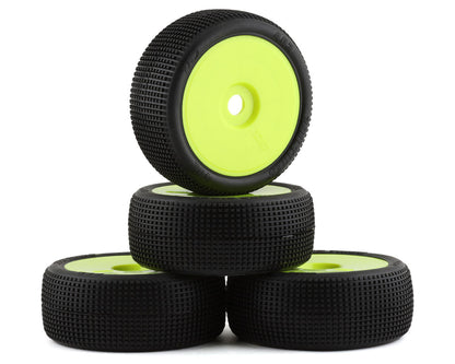 TZO Tires 402 1/8 Buggy Non-Glued Tire Set (Yellow) (4) (Ultra Clay)