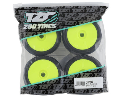 TZO Tires 402 1/8 Buggy Non-Glued Tire Set (Yellow) (4) (Ultra Clay)