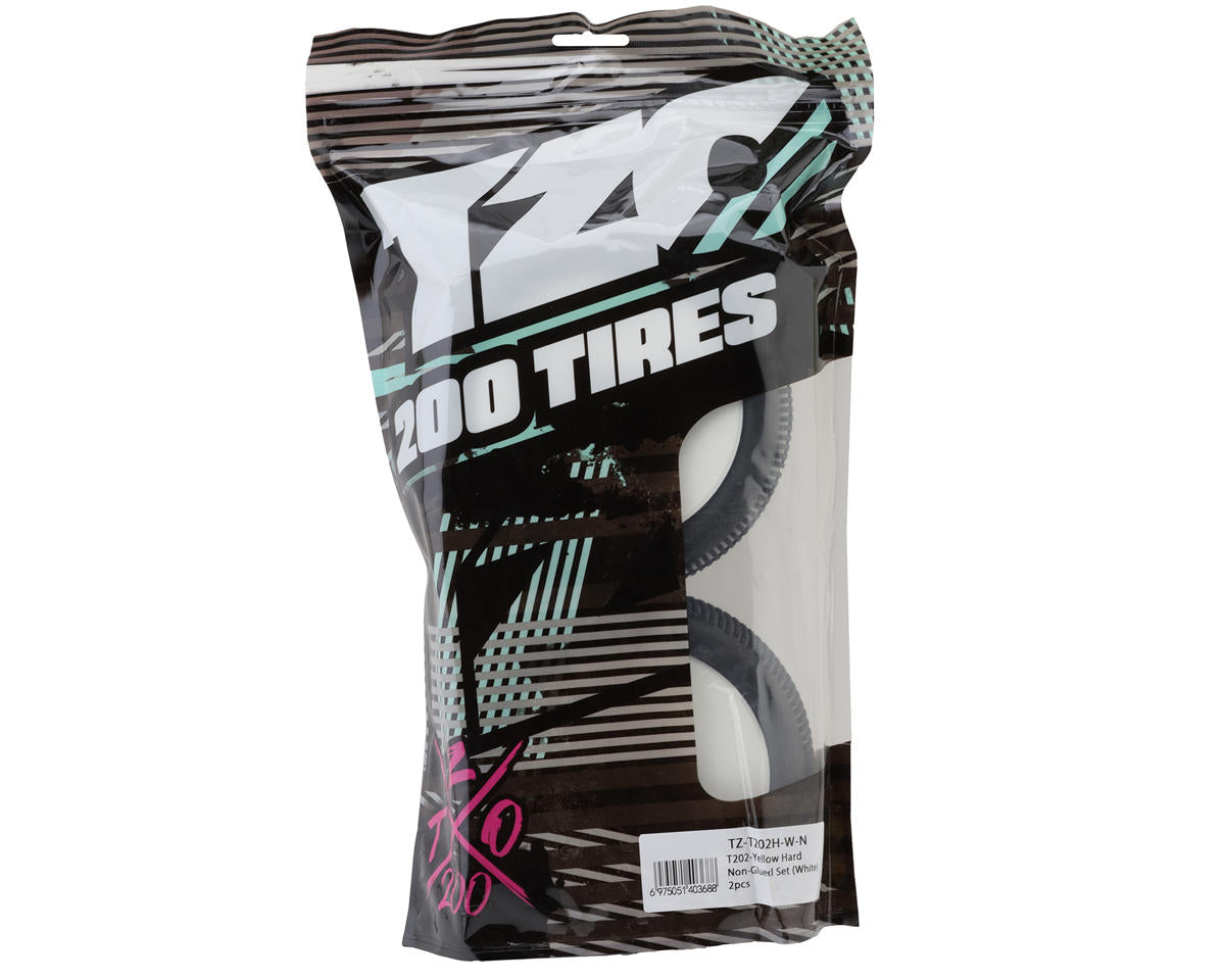 TZO Tires 202 1/8 Truggy Non-Glued Tire Set (White) (2) (Hard)