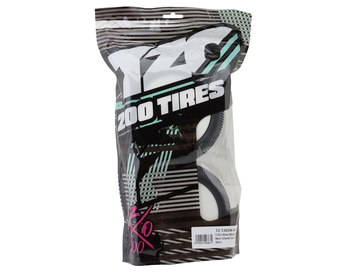TZO Tires 202 1/8 Truggy Non-Glued Tire Set (White) (2) (Medium)