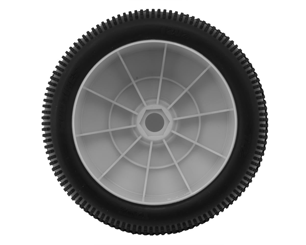 TZO Tires 202 1/8 Truggy Pre-Glued Tire Set (White) (2) (Soft - Long Wear)