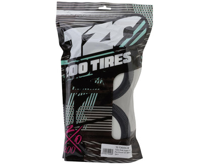 TZO Tires 202 1/8 Truggy Pre-Glued Tire Set (White) (2) (Super Soft)