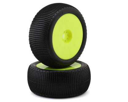 TZO Tires 402 1/8 Truggy Pre-Glued Tire Set (Yellow) (2) (Hard)